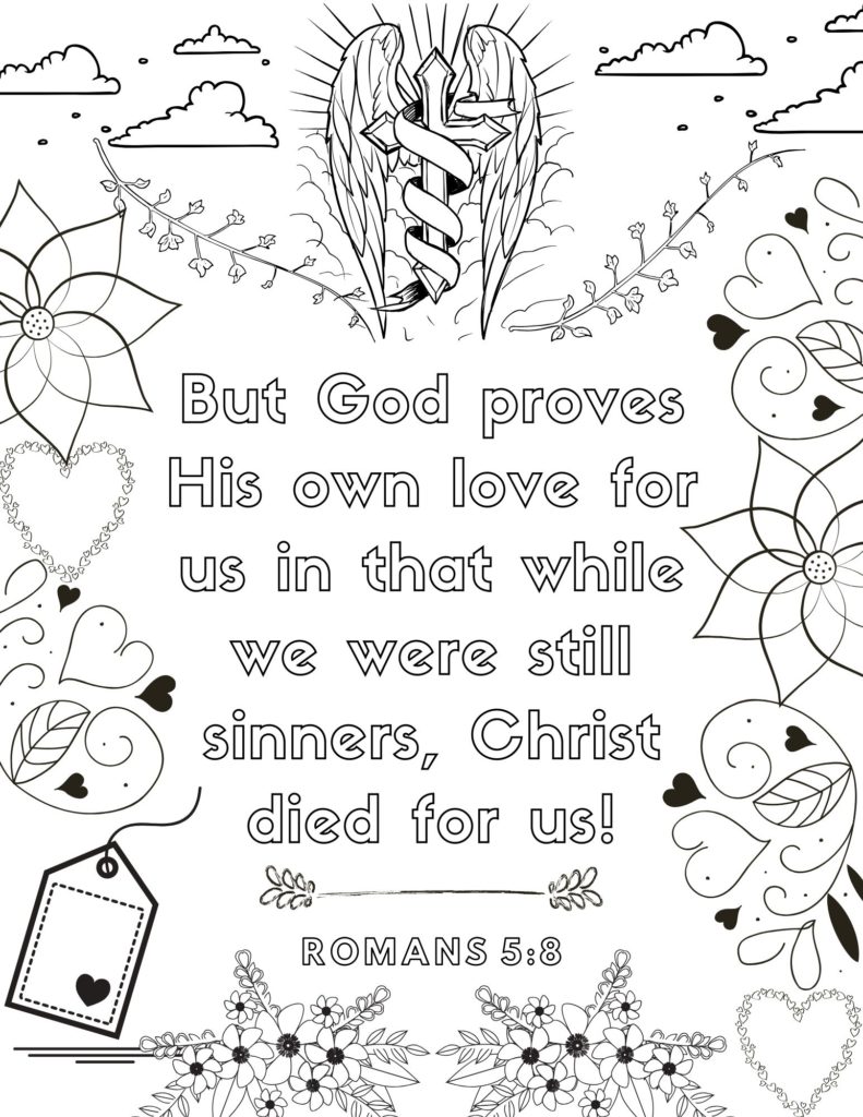 image of Bible Verse coloring page for adults