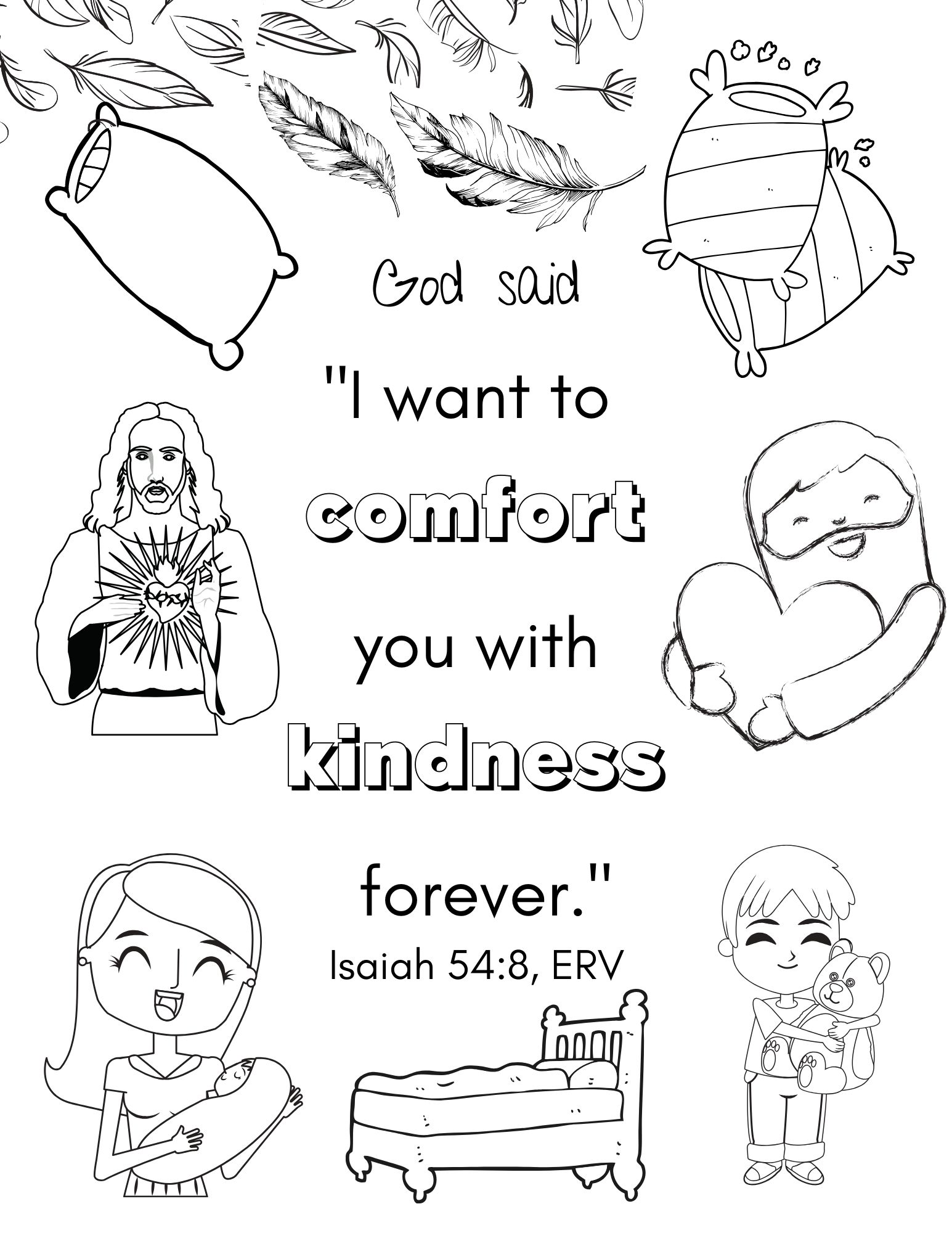 child christian coloring pages